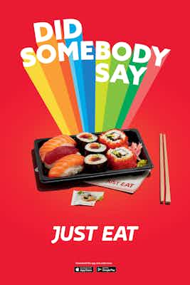 Louise Hagger Just Eat Did somebody Say PR20454 JUST EAT 6 RED SUSHI GBR MA1