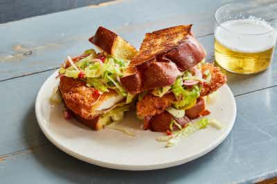 Fried Chicken Schnitzel Sandwich Recipe SIP Saveur 247